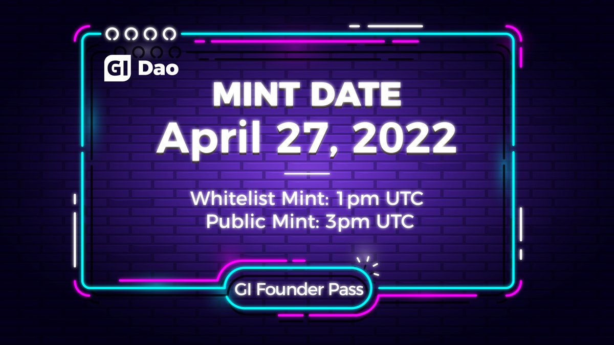 gidao_official's tweet photo. 🚀GI Founder Pass is coming🚀
It is time for you to join and build.

Only 1,000 limited Total Supply with Exclusive Membership for holders!

Whitelist application started today, make sure to join discord and get active 👉https://t.co/MPLqMcX7Th

#GIDAO #NFTCommunity #NFTs https://t.co/J8lPKdXr9I