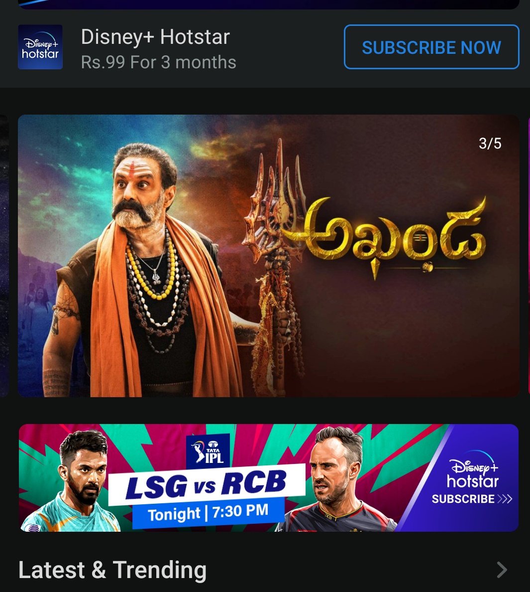 KumarBalayya's tweet photo. #Akhanda trending on #Hoststar 
Balayya Mass debbaki hoststar💥
#NandamuriBalakrishna https://t.co/LLL87xb7xi