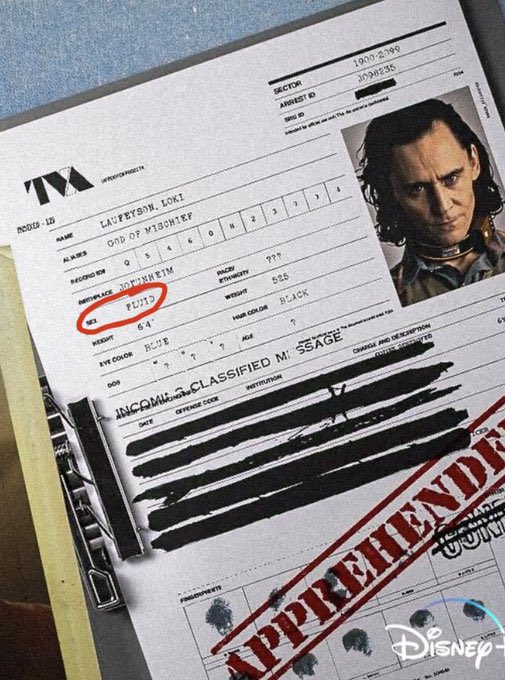 DisneyIsWoke's tweet photo. Loki is gender fluid. https://t.co/oJMBbLzaiP