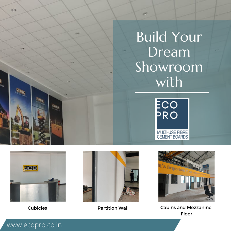 Sahyadriltd's tweet photo. Take a look at the recently completed #JCBShowroom &amp; Workshop (Mumbai) built using a No VOC/No Formaldehyde, A1 non-combustible, water, termite proof and a #GreenPro Certified Board - #EcoPro to turn your imagination into reality.

#Fibrecementboards #Ceiling #Partitionwalls https://t.co/U2z8o9tNnL
