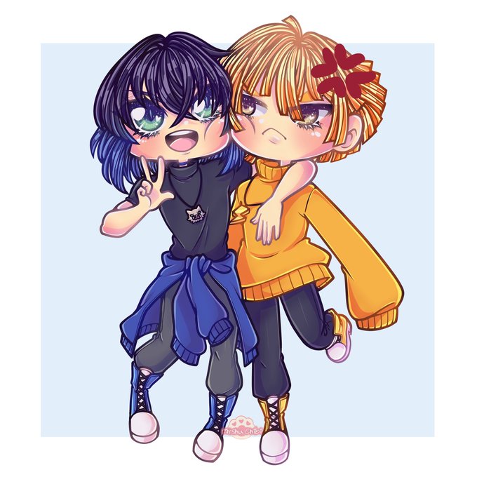 ✿ MYSHU ✿ VGEN Comms OpenさんがTwitterに投稿した我妻善逸(鬼滅の刃)のイラスト。
