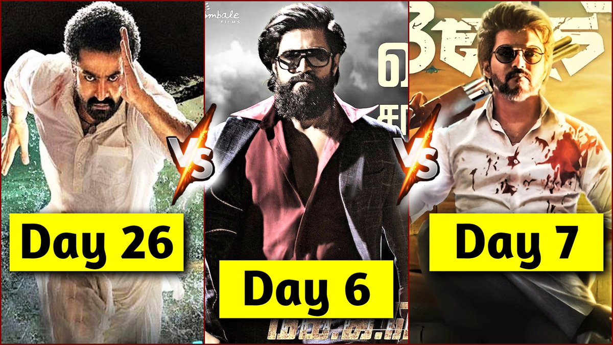 tanha_jarin's tweet photo. KGF 2 vs RRR vs Beast Collection 🔥

Watch : https://t.co/sprj7bc881

#KGF2  #RRR #RamCharan #JrNTR #RRRCollection  #KGFchapter2 #Beast #Vijay #Beastcollection https://t.co/NCbPIIjQJQ