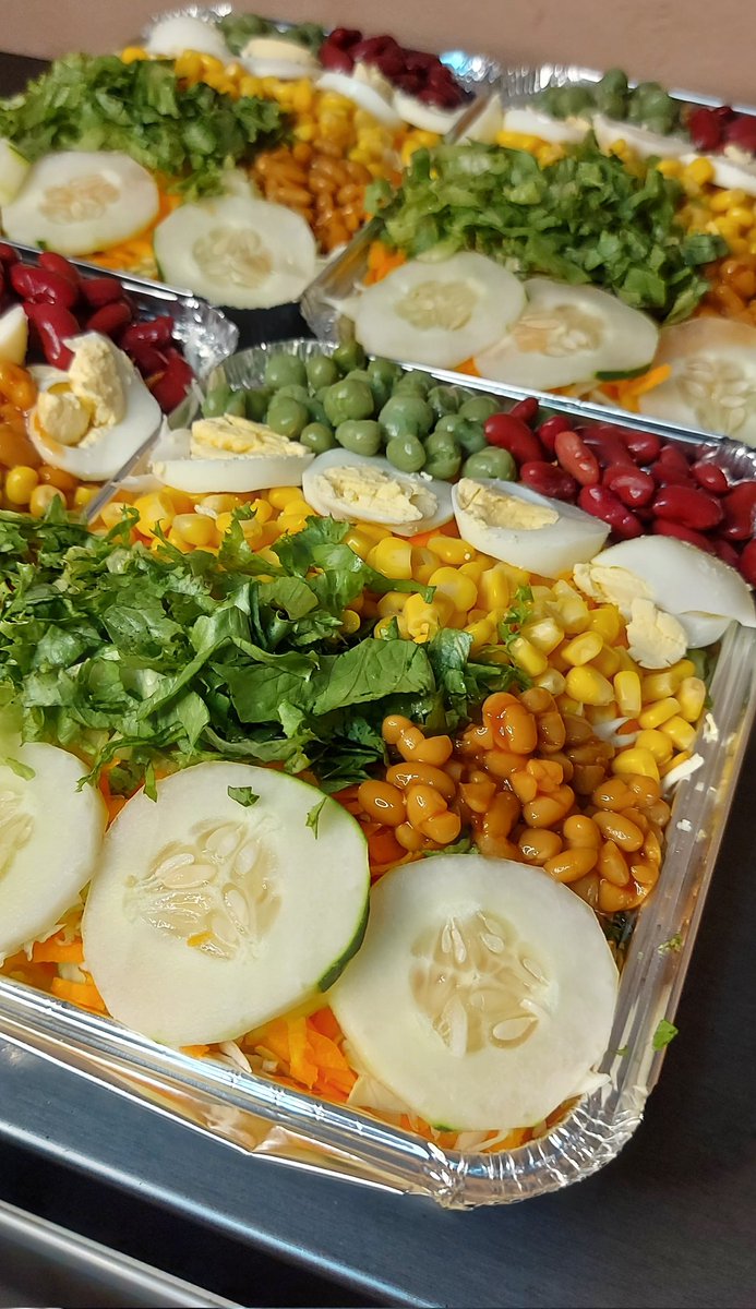 FEAST BUT WITH YOUR GREENS!! 
You can never go wrong with our salad, packed with all the yummy goodness in a bowl. 🔥🔥
