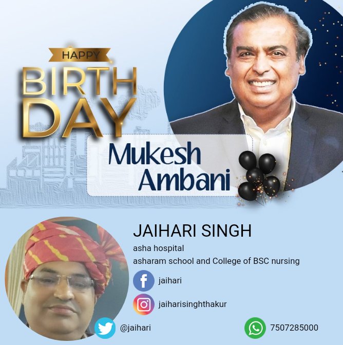 Happy birthday Mukesh Ambani 