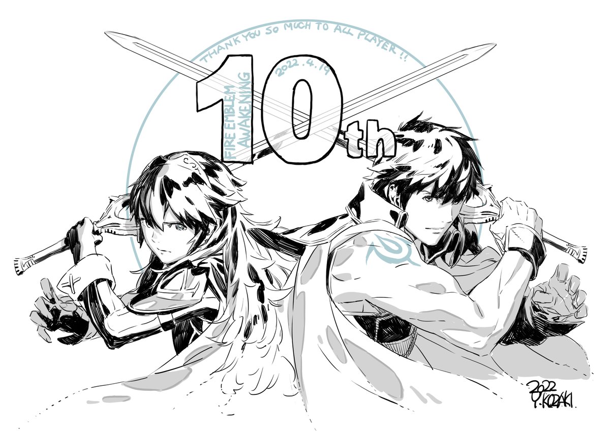 今日４月１９日は「ファイアーエムブレム覚醒」発売からなんと記念すべき１０周年です。僕に見たこともない景色を沢山見せてくれた思い入れ深い１作品です。 １０年経ち僕にも娘達ができて、今はクロムと同じ父親の立場。また昔とは違った目線でこの親子が見えてきました。