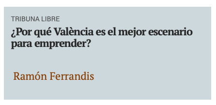 ceeivalencia's tweet photo. 🗣️@RamonCEEIVL, CEO - Director General de @ceeivalencia, ha destacado en @valenciaplaza el increíble potencial #emprendedor de la Comunidad Valenciana.

📈 Se trata de una de las autonomías con mayor inversión en #startups.

(1/4) https://t.co/dASpFaKq3i