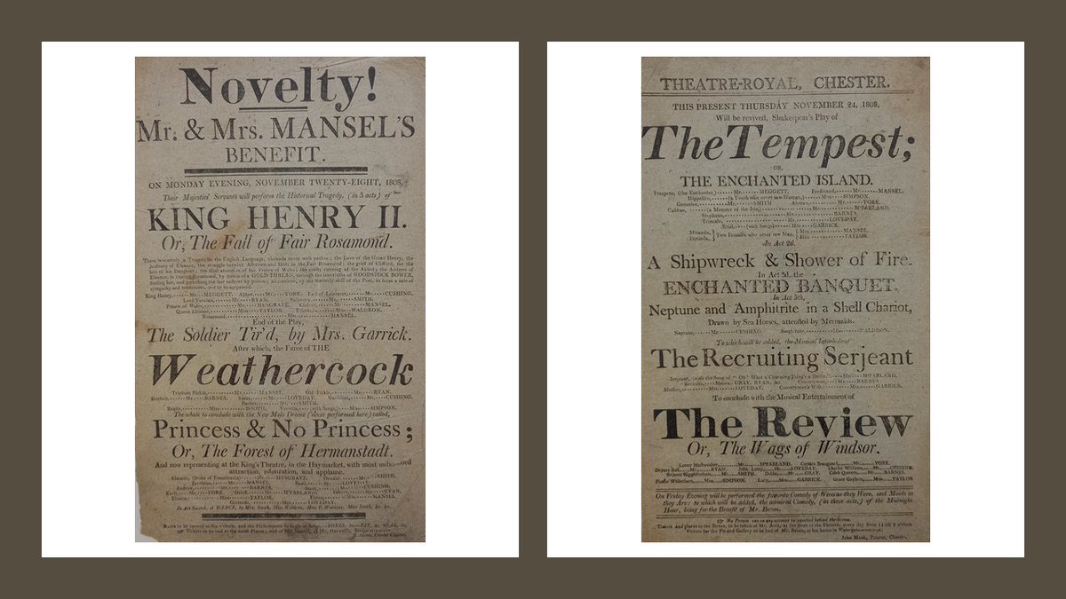 CheshireRO's tweet image. Our Local Studies Librarian is working on adding some theatre and public events posters and handbills to the catalogue. Some date back to 1808 and many feature the Theatre Royal, Chester, as a venue #KeepCurious