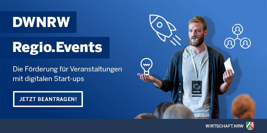 WirtschaftNRW's tweet photo. Sie planen eine #Matchmaking-Veranstaltung für digitale #Startups🚀? Wir haben die passende #Förderung von bis zu 20.000€ dafür. Interesse geweckt? Dann hier entlang 👉https://t.co/LckIjHFZlM #digitaldurchstarten https://t.co/1zrFxiPIbs