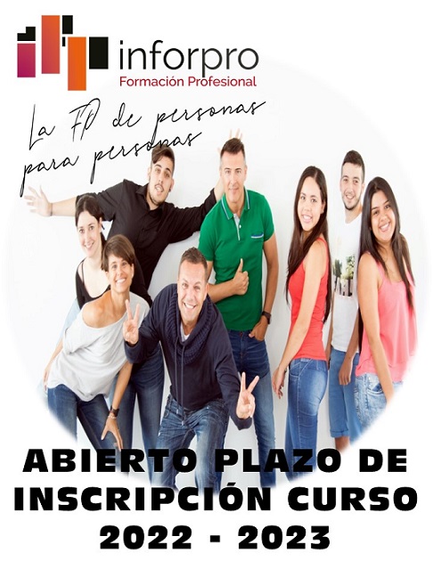 InforproFP's tweet image. Abierto periodo de inscripción para los Ciclos FP del curso 2022/2023
inforpro.education