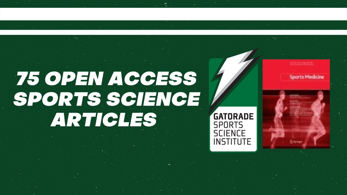 #GSSI have been publishing open access Sports Science review articles since 2014. You can find all 75 articles here: link.springer.com/collections/ed… @SportsMedicineJ