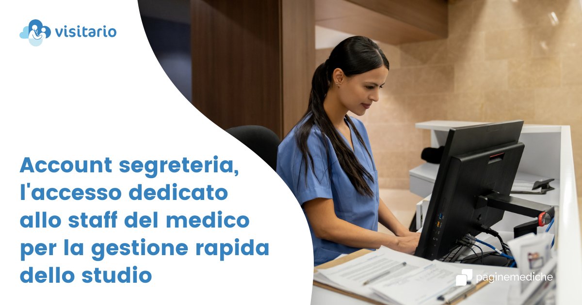 paginemediche's tweet photo. Gestione delle attività di uno #studiomedico più veloce ed efficace con l'account #segreteria di #Visitario!
Pochi clic per tenere sotto controllo gli appuntamenti e programmare l'agenda di lavoro. Se sei un #medico, scopri di più su Visitario 👉 https://t.co/oMDSQ1IyIr https://t.co/xzzaBHxPEW