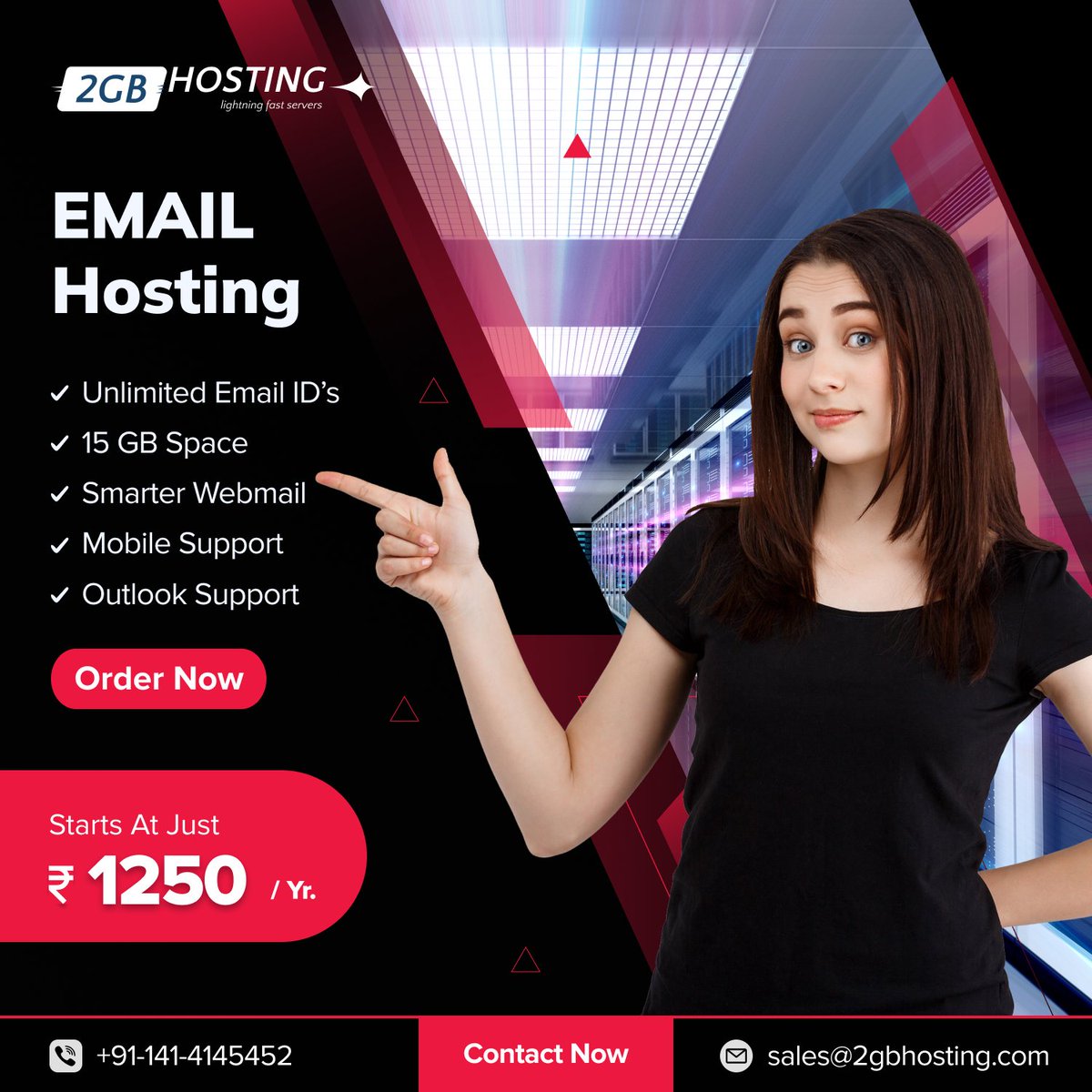 2gbhosting's tweet image. Get your Own Custom Email “@ your domain name” from us at a super Affordable rate
.
.
.
#emailhosting #email #customemail #domain #corporate #webhosting #technology