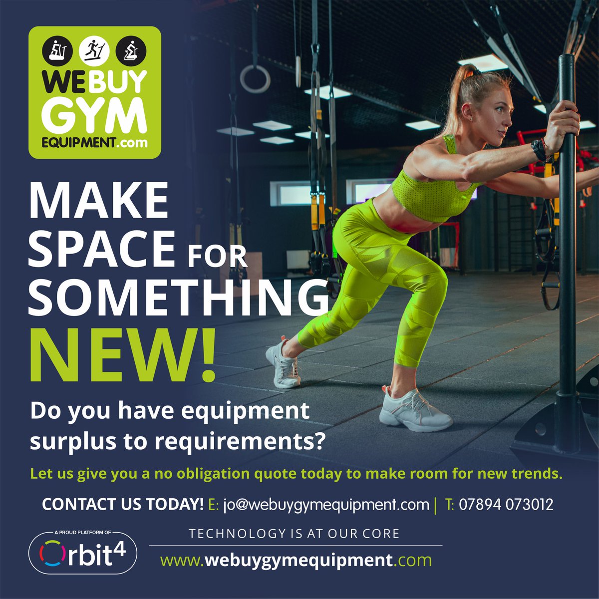 Is it time for something new? Let us give you a free evaluation of your products and their current value. We handle the coordination of extraction, payment and promise to sell all your equipment in one go.
#webuygymequipment #fitnessequipment #ymca #gymowner #orbit4 #gymequipment