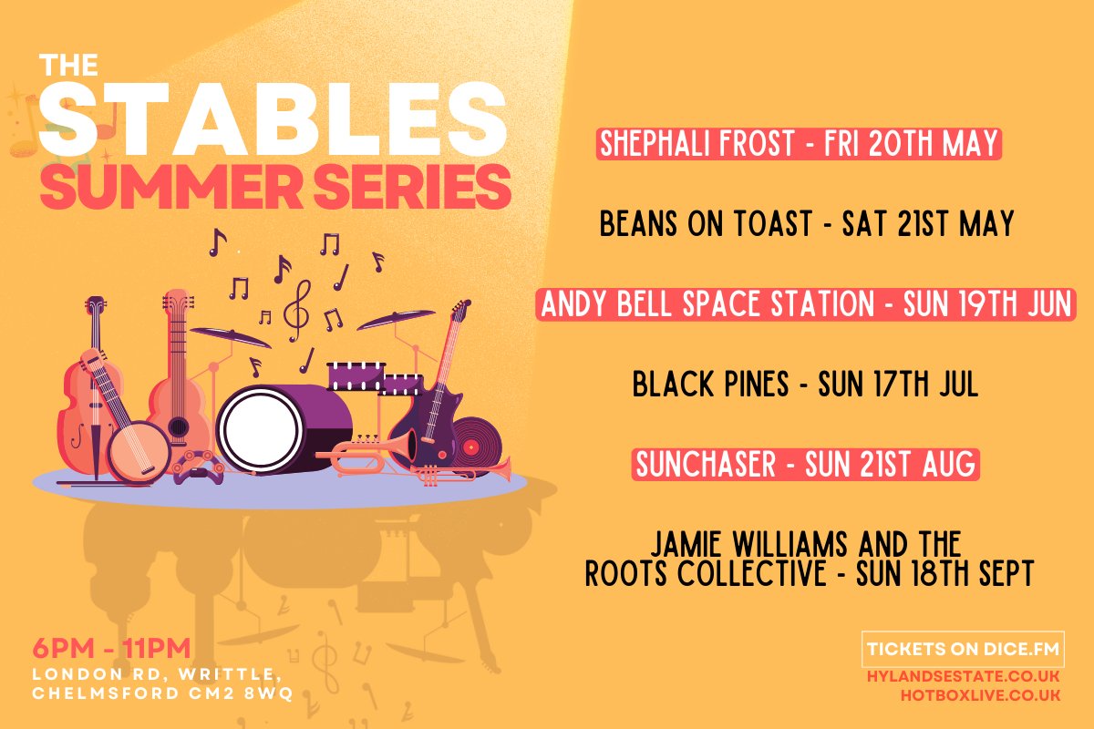 The beautiful weather this weekend had us dreaming about those summer evenings 💭Even more so now that our friends at Hot Box Live Events and Hylands Estate have teamed up to bring us their new event... The Stables Summer Series ☀️🎵