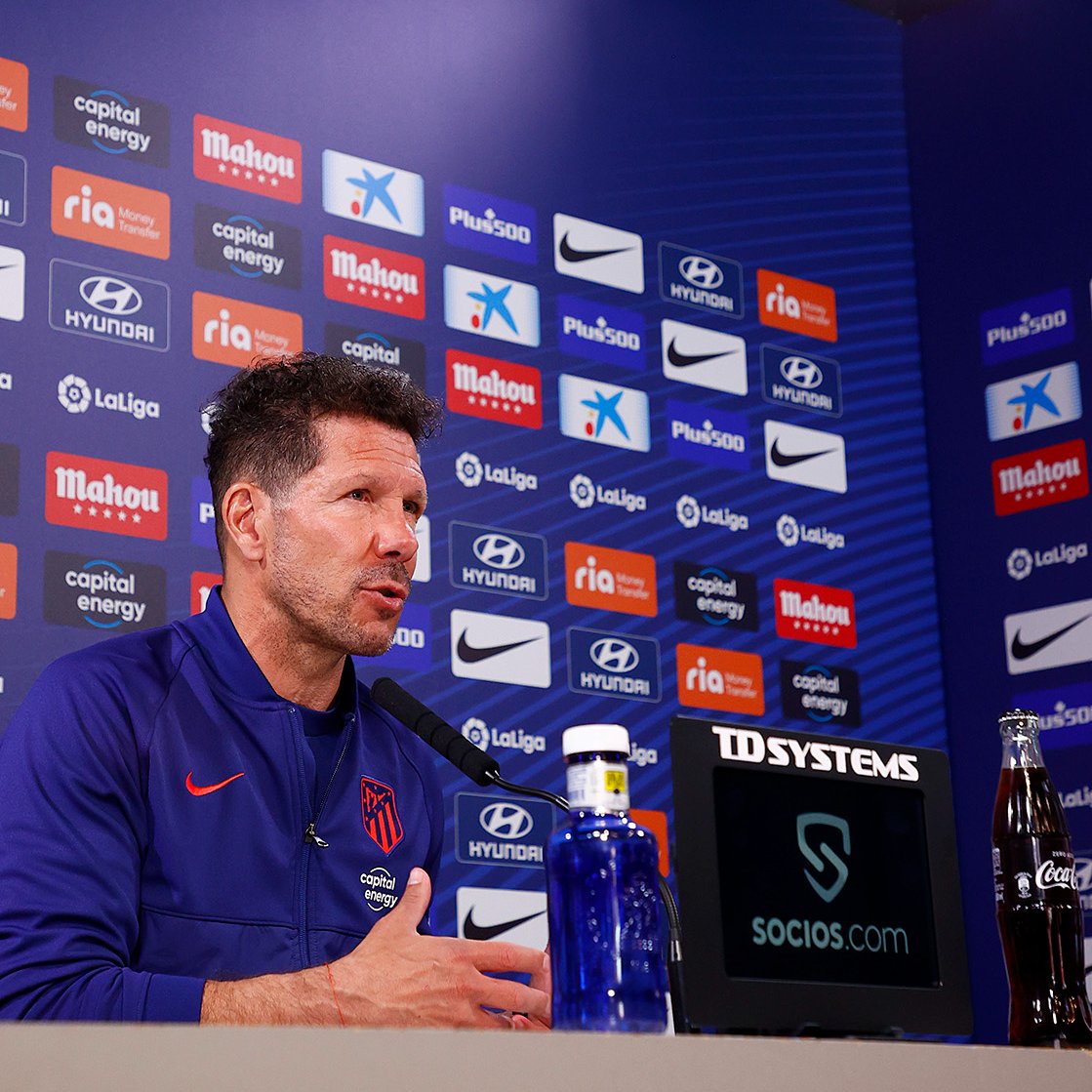 Simeone, en sala de prensa (Foto: ATM).