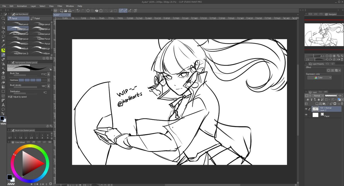 just wanna share my WIP. Ayaka is so kind to me. I only spent a few minutes on this sketch and she came home AND beat 50/50. while a certain someone whom I OFFERED MANY FINISHED ARTWORKS drained away my primos up to hard pity. we'll just call her Yae Miko 🥹🥹🥹 