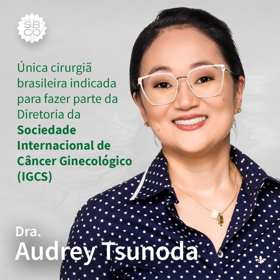 Dra. Audrey Tsunoda é a única cirurgiã brasileira indicada para fazer parte da Diretoria da Sociedade Internacional de Câncer Ginecológico (IGCS)! 🙋♀ 🇧🇷
#sbco #cirurgiaoncologica #igcs #cancer #oncoginecologia #saudedamulher