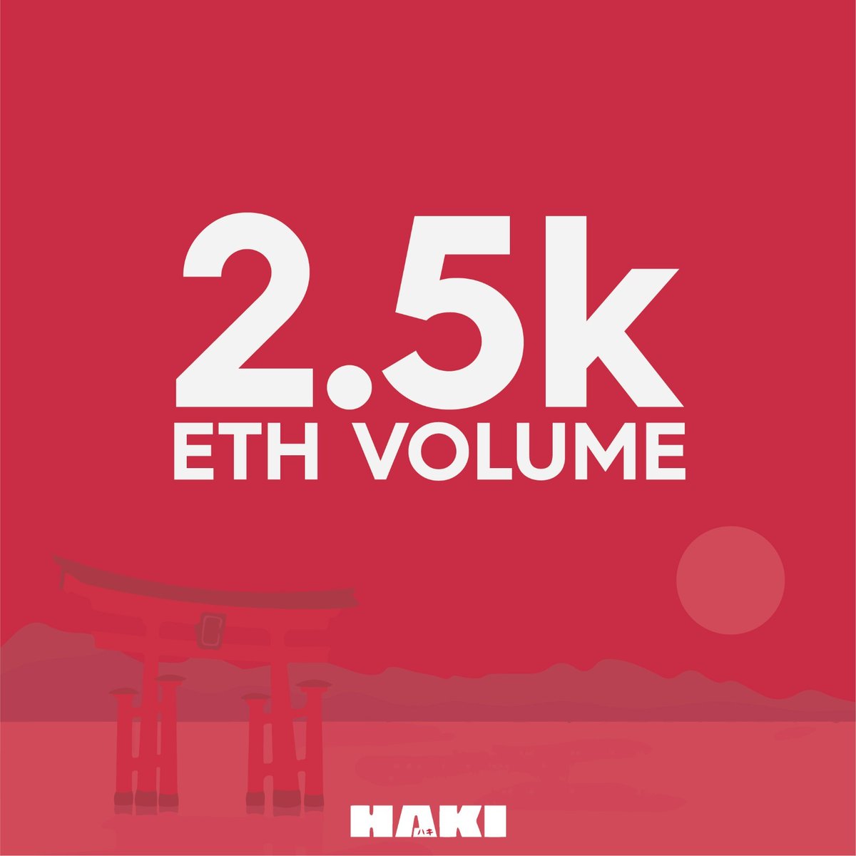 OVER 2.5K ETH VOLUME TRADED!
opensea.io/collection/hak…

Thanks to everyone that supported Haki! Be part of our amazing Discord community at:
discord.gg/officialhaki