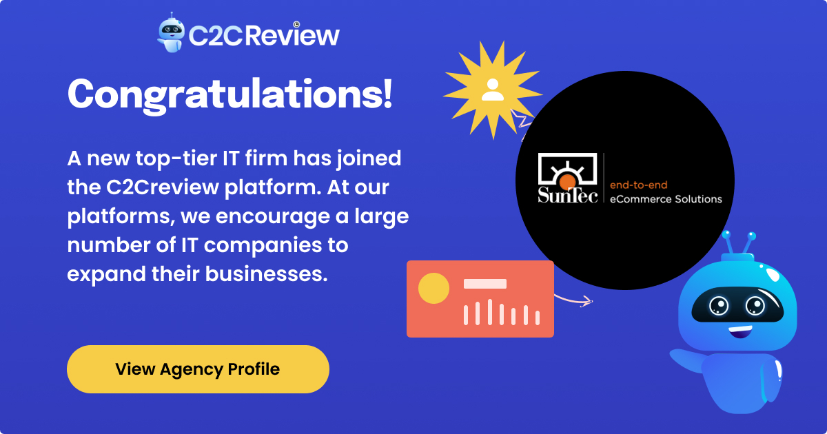 c2creview's tweet image. Welcome @SunTecIndiaNet at @c2creview
SunTec India is an #ecommerce service provider of end-to-end eCommerce support services like #eCommercewebsitedevelopment services, eCommerce back-office support services.
Visit - c2creview.co/company/suntec…