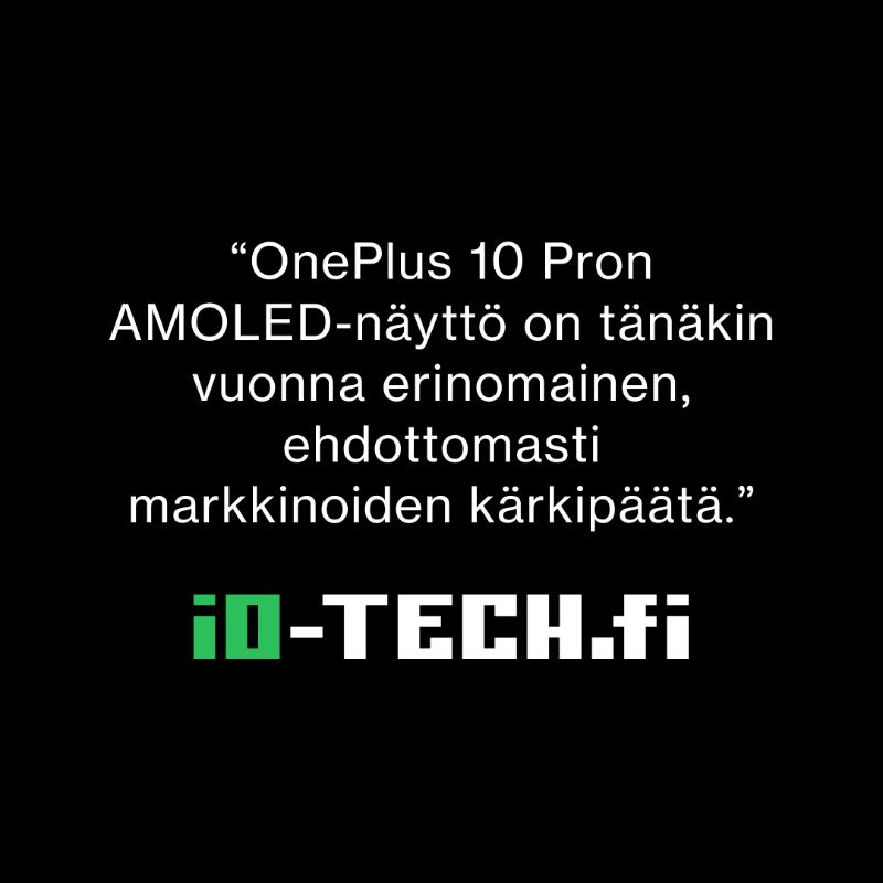OnePlus_FI's tweet photo. "OnePlus 10 Pron AMOLED-näyttö on tänäkin vuonna erinomainen, ehdottomasti markkinoiden kärkipäätä." - @iotechfi

#OnePlus #NeverSettle #OnePlus10Pro #CaptureEveryHorizon #Hasselblad