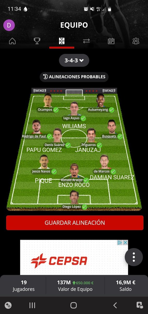 davidelsilva's tweet photo. Buenas tardes, cambiariais algo? La puntuación es por SofaScore en Biwenger. @fantasy_dudas @DudasFootball @Golmunioes @albertoagys78 @pica_casa @cuatropicas @TUFANTASY1 @biwengerchollos @Dudas_Fantasy_ https://t.co/xO0LlPqzFi