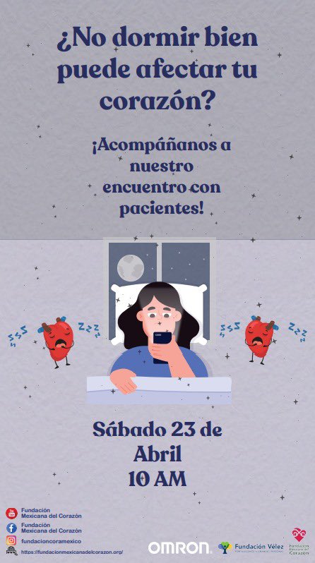 Cuidar tu sueño es cuidar tu corazón. Asiste este sábado 23 de Abril.
🫀💪🏻