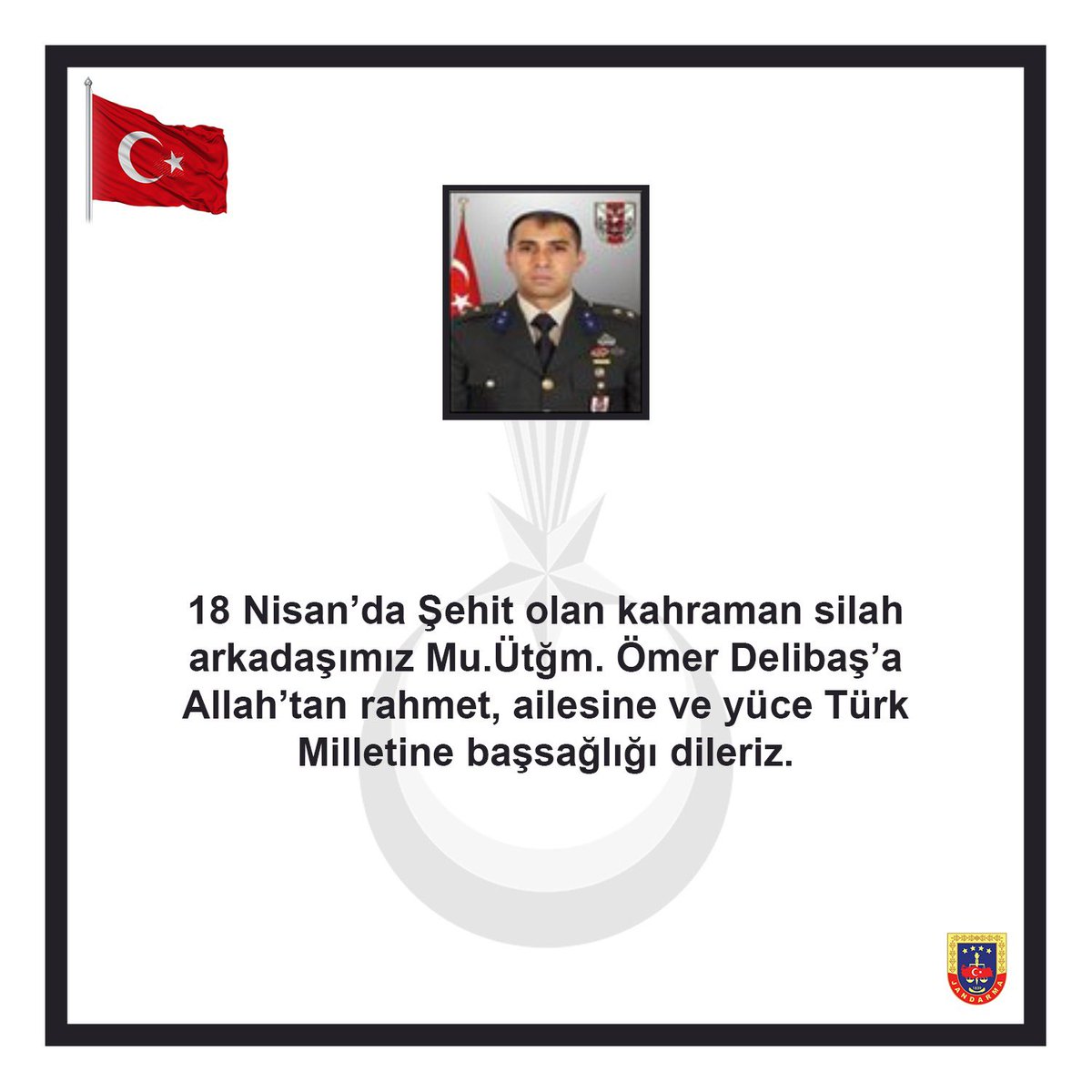 jandarma's tweet photo. Başımız sağ olsun.🇹🇷 https://t.co/OJUlQ9Ao0a