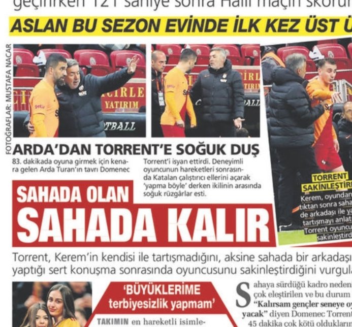 Torrent ile Arda Turan arasındaki soğukluk objektifime bu şekilde yansıdı. #Galatasaray #TORRENT #ardaturan #GSvYMS