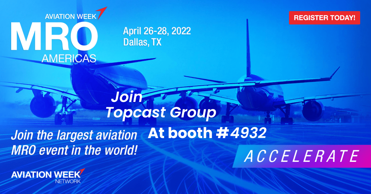 Topcast_Group's tweet photo. ⏲️ The countdown for the #MROAM has begun! Meet us in #Dallas in less than a week. Visit our booth at #4932 to connect with our BD and Sales superstars to learn about how Topcast's offerings and services can help to meet your goals. Confirm your visit: https://t.co/Q1lPPtvqCf https://t.co/NiTpneypn5