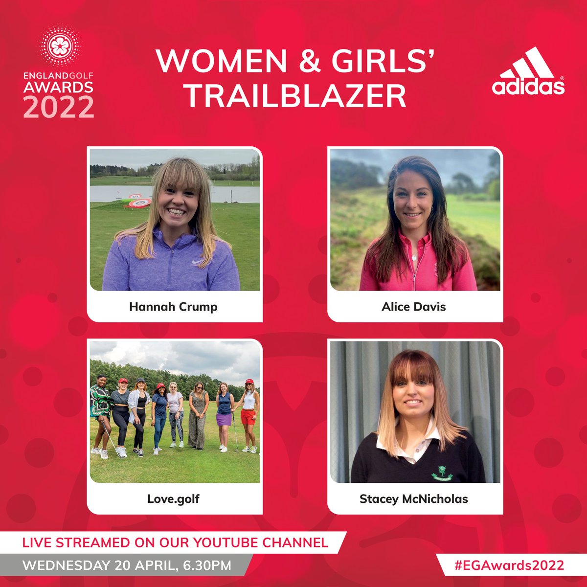 England Golf (@englandgolf) on Twitter photo 1οΈβ£ DAY TO GO...
Who's excited for the #EGAwards2022? π₯³
Here's our final category, women & girls' trailblazer!
<a href="/hannahcrumpgolf/">Hannah Crump</a>Β
<a href="/alice__davis/">alice davis</a>
<a href="/lovegolf_UK/">love.golf</a>
Stacey McNicholas
π fal.cn/3nSE4
πΊπ¦ #EGStandswithUkraine πΊπ¦
Donate here - golfersforukraine.com 1οΈβ£ DAY TO GO...
Who's excited for the #EGAwards2022? π₯³
Here's our final category, women & girls' trailblazer!
<a href="/hannahcrumpgolf/">Hannah Crump</a>Β
<a href="/alice__davis/">alice davis</a>
<a href="/lovegolf_UK/">love.golf</a>
Stacey McNicholas
π fal.cn/3nSE4
πΊπ¦ #EGStandswithUkraine πΊπ¦
Donate here - golfersforukraine.com