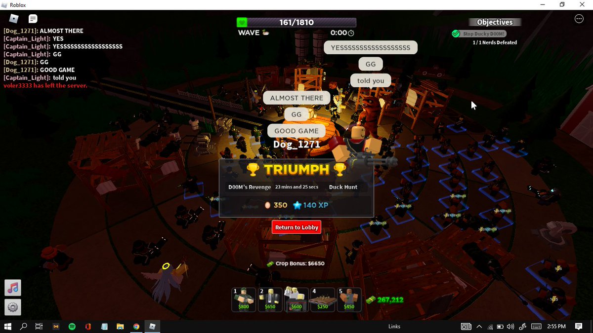 IDog1271's tweet photo. i manage to defeat the DuckyD00M event on TDS whats your expierence doing it mine was a living hell due i keep having 1k ping lag spike due of the towers lol

#Roblox #towerdefensesimulator https://t.co/L6qn8rzoAU