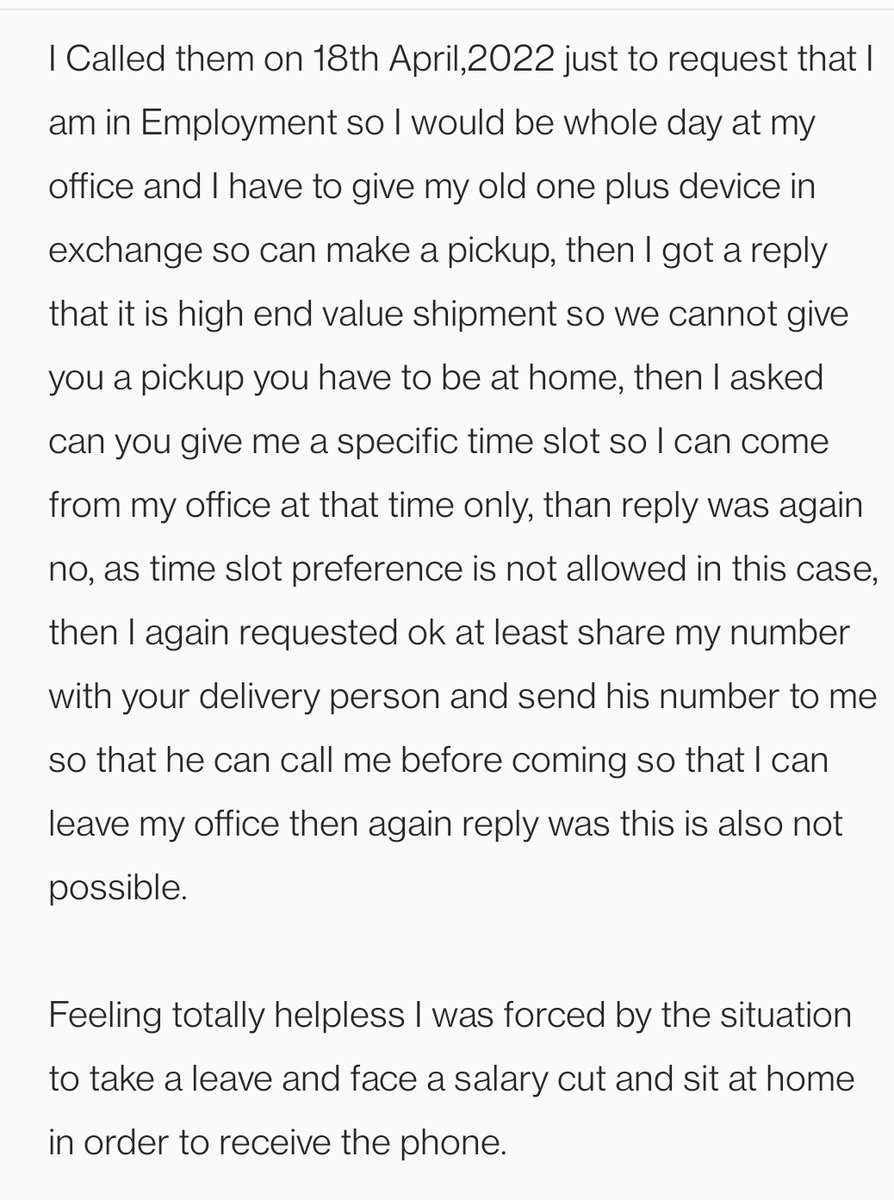 kumarrajpal005's tweet photo. @OnePlus_IN @oneplus @OnePlus_Support @OnePlusSecurity
Tweet no. 1
I WAS a very happy one plus user before following instance.

Myself Kumar Rajpal , Due to words limitations I am putting my issue in form of Screen shot so that detailed matter be Known to you and all https://t.co/gjNqIAjwc5