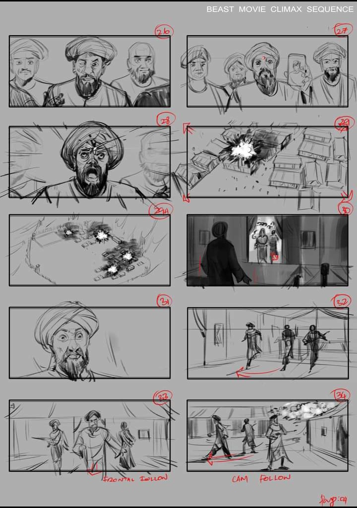Kettavan_Freak's tweet image. The Original Storyboard Of #Beast Climax Sequence. 

© Ezhil Fernandas

@actorvijay @Nelsondilpkumar (1/4)