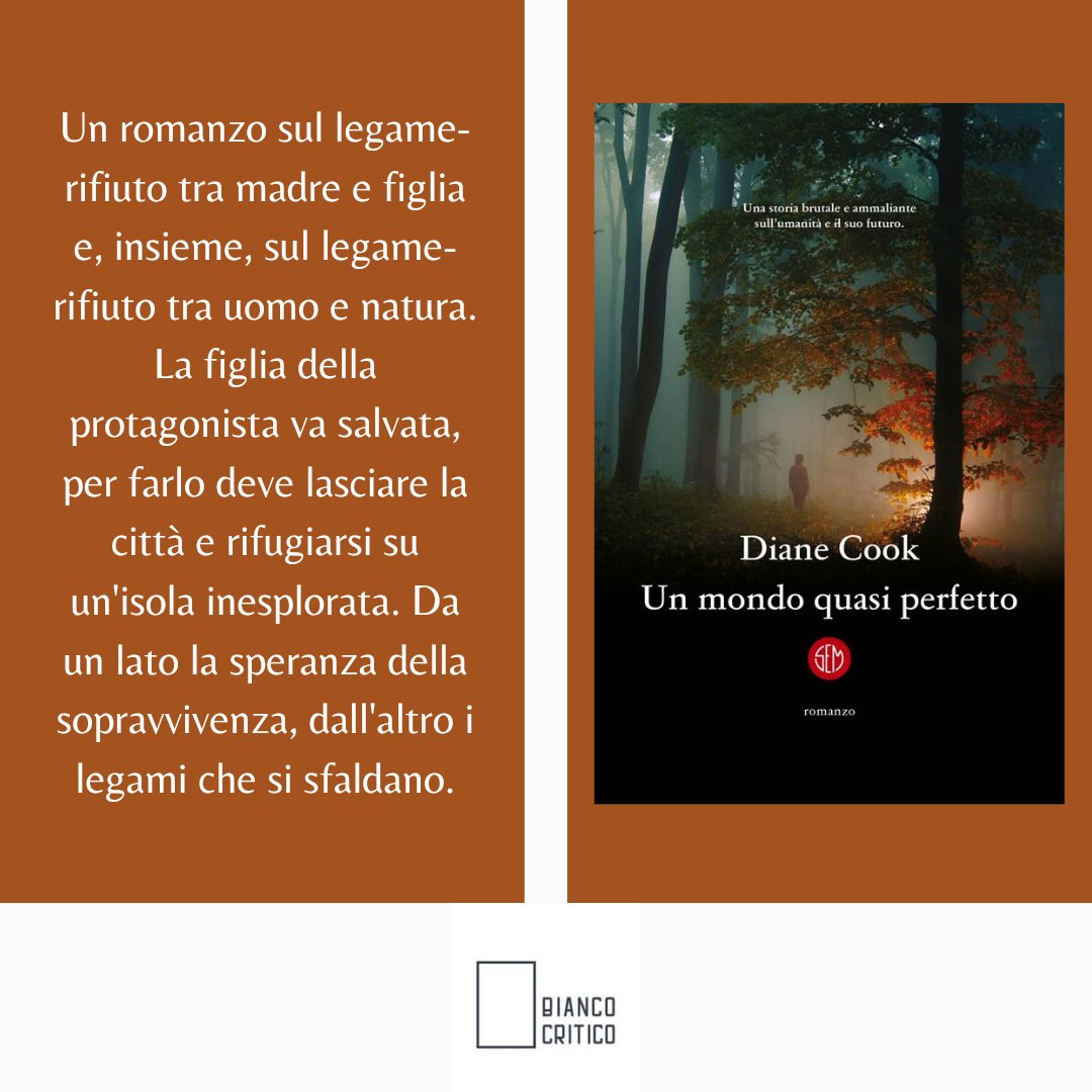 “Ma Agnes aveva sempre prestato attenzione alle piccole cose. Alle creature. Agnes aveva notato che una madre sarebbe rimasta tale solo finché non avesse desiderato diventare qualcos'altro”. 🍁Diane Cook, Un mondo quasi perfetto, @SEMLibri [traduzione di Velia Februari]