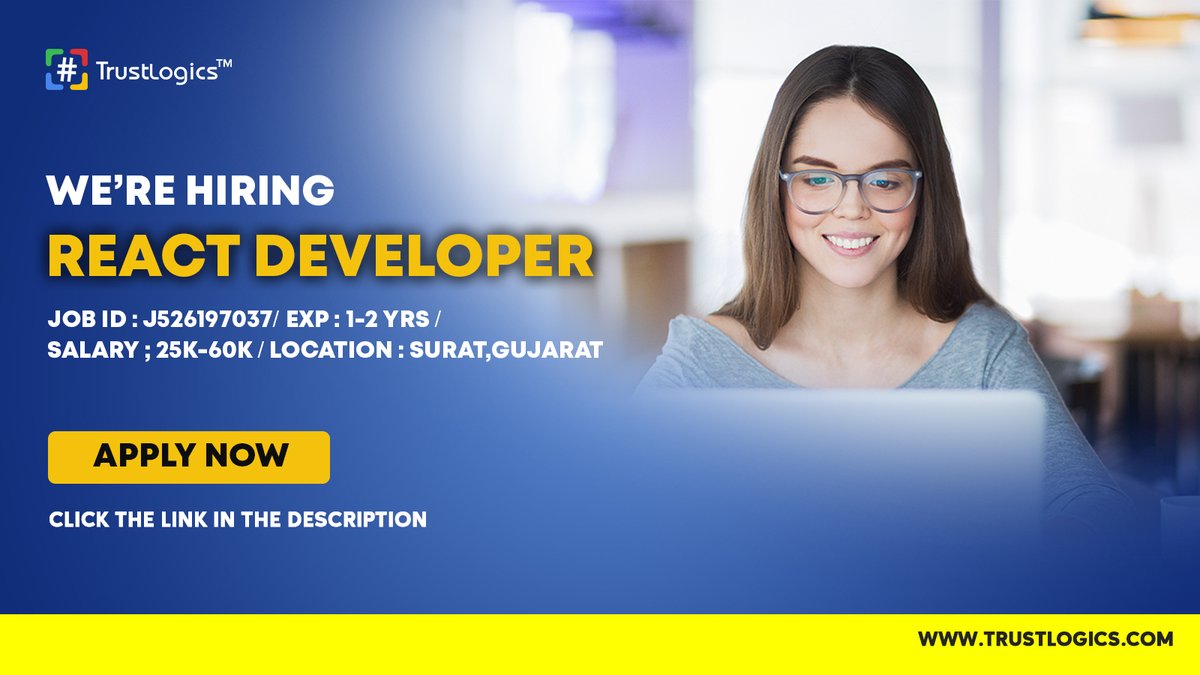FutureX Consulting Services LLP is hiring for React Developer in Surat , Gujarat , India. To apply click the link below and register

ow.ly/NyyA50IKywX

#job #jobseeker #jobopening #career #wearehiring #mustapply #register #trustlogics