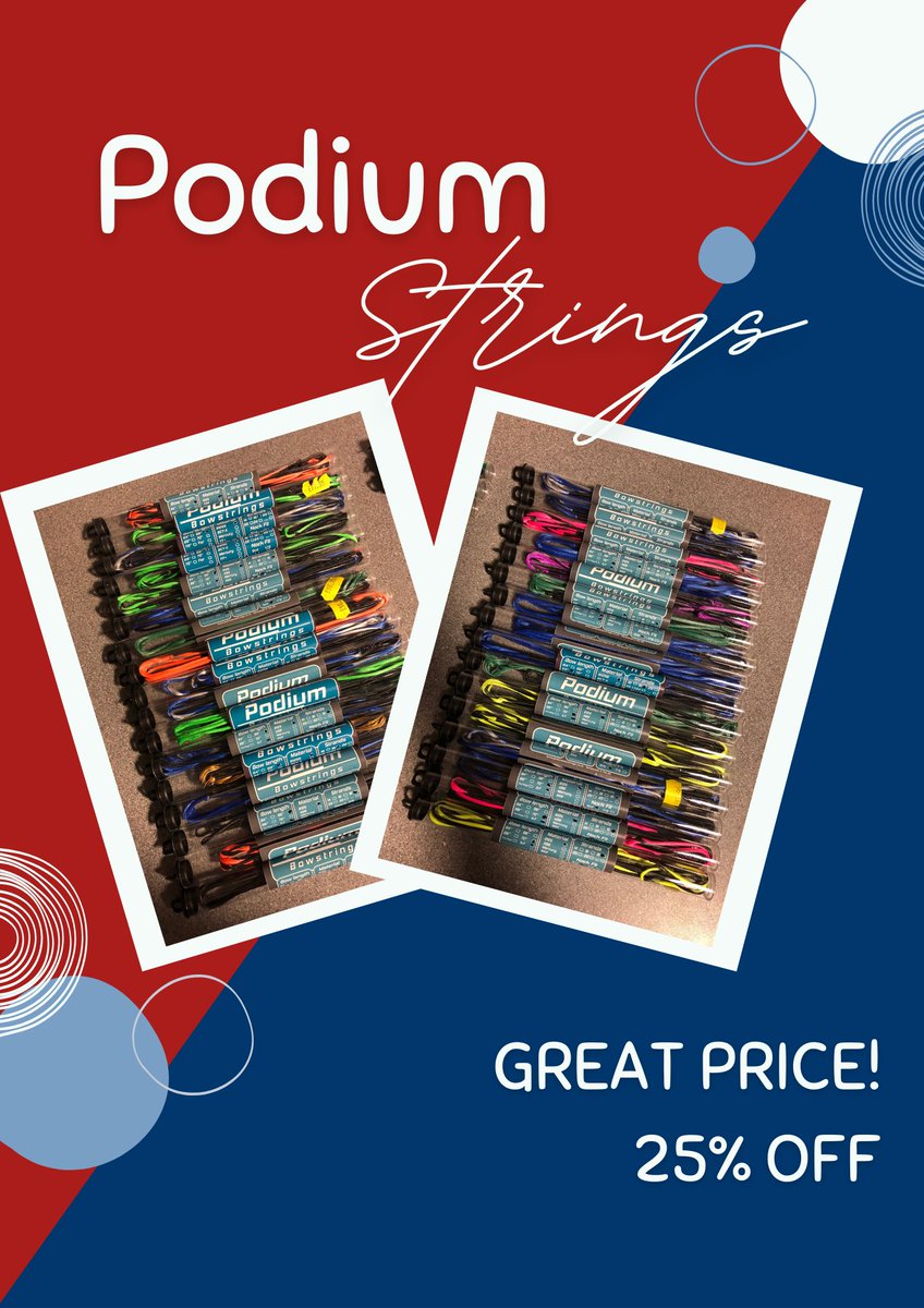 Beat the price increase! Our #Podium bow strings start from only £12.71 thanks to our 25% off sale.

shop.aim4sport.com/index.php/cata…