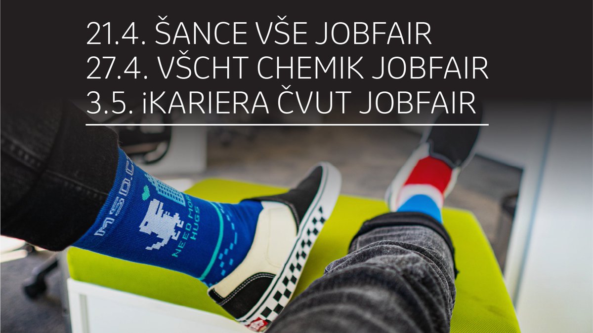 Interested in these colorful socks or maybe even in an #Internship in MSD Czech Republic? Come and meet us during these job fairs and learn more about our company and opportunities. #MSDPlaceToBe
