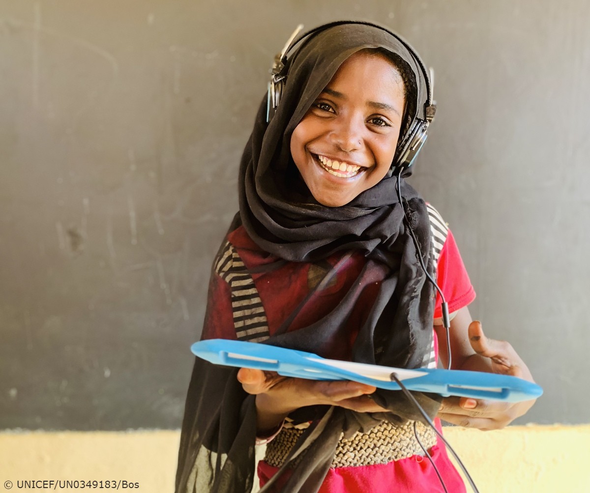 UNICEF's tweet photo. Even before COVID-19, many children around the world didn't have the tools and support they needed to learn. 

With illiteracy rates rising amidst the pandemic, UNICEF is working with partners to ensure every child - no matter where they are - has access to digital learning. https://t.co/vPArN7A4OB