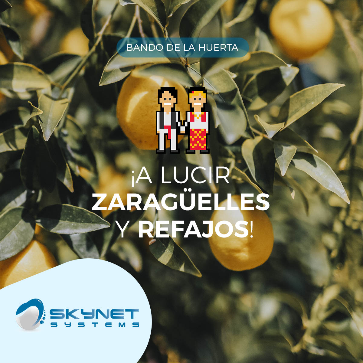 skynetsystems_'s tweet photo. ¡Ya está aquí el #BandoDeLaHuerta de #Murcia, pijo! 🍋☀️
¡Que disfrutéis de este gran día murcianicos! 🥳 #Bando2022 https://t.co/IZpxAikKeP
