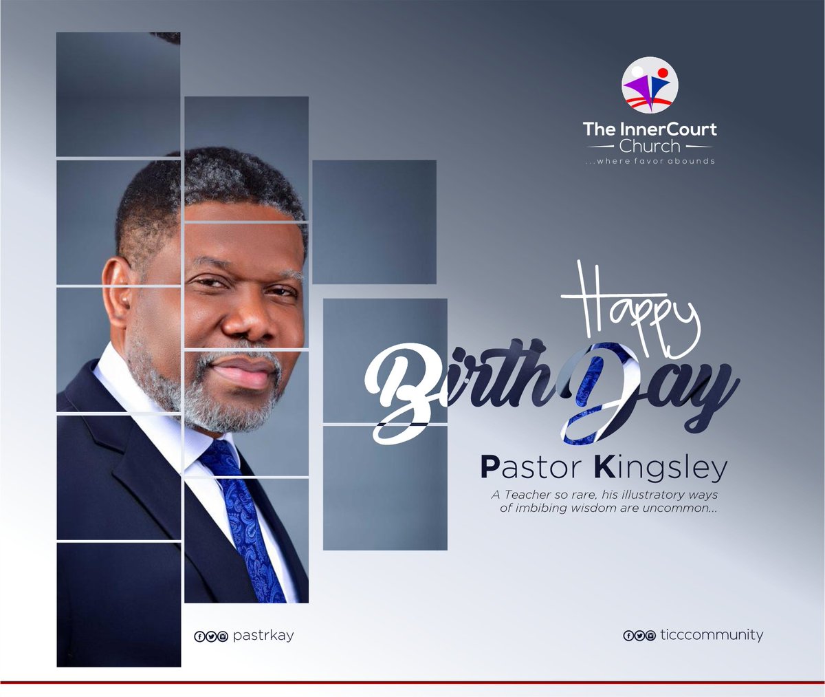 TiccCommunity's tweet photo. Today we celebrate a father, friend, teacher, and mentor. 
Thank you for being an astounding Gardener, watering our souls and holding us up spiritually.
Happy birthday Pastor K, you rock!

#PK
#LifeByDesign
#ticccommunity
#thesupernatural https://t.co/F7xZWcZiQo