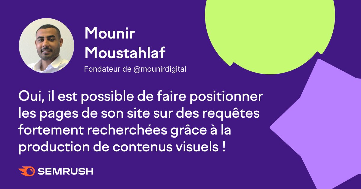 semrush_fr's tweet photo. Bonjour, je suis Mounir Moustahlaf, fondateur de @mounirdigital, un organisme de formation en marketing digital.
Dans ce #FilMarketing, je vous conseille fortement d'utiliser la stratégie d'Inbound Marketing en matière d'acquisition de leads. https://t.co/SAyjuh0xOl
