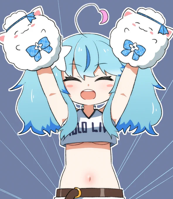 #ホロライブチアリーディング部
バンザーイからの・・・○! 