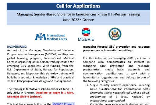 GBVAoR1's tweet photo. 📢📢📢 @IMC_Worldwide is organizing an in-person training course for emerging #GBV specialists. This eight-day training will build both technical knowledge of GBV and practical skills in GBV programme design and management. 

For more info 👉👉 https://t.co/Kvry1vtjly https://t.co/3wSkZWCFyl