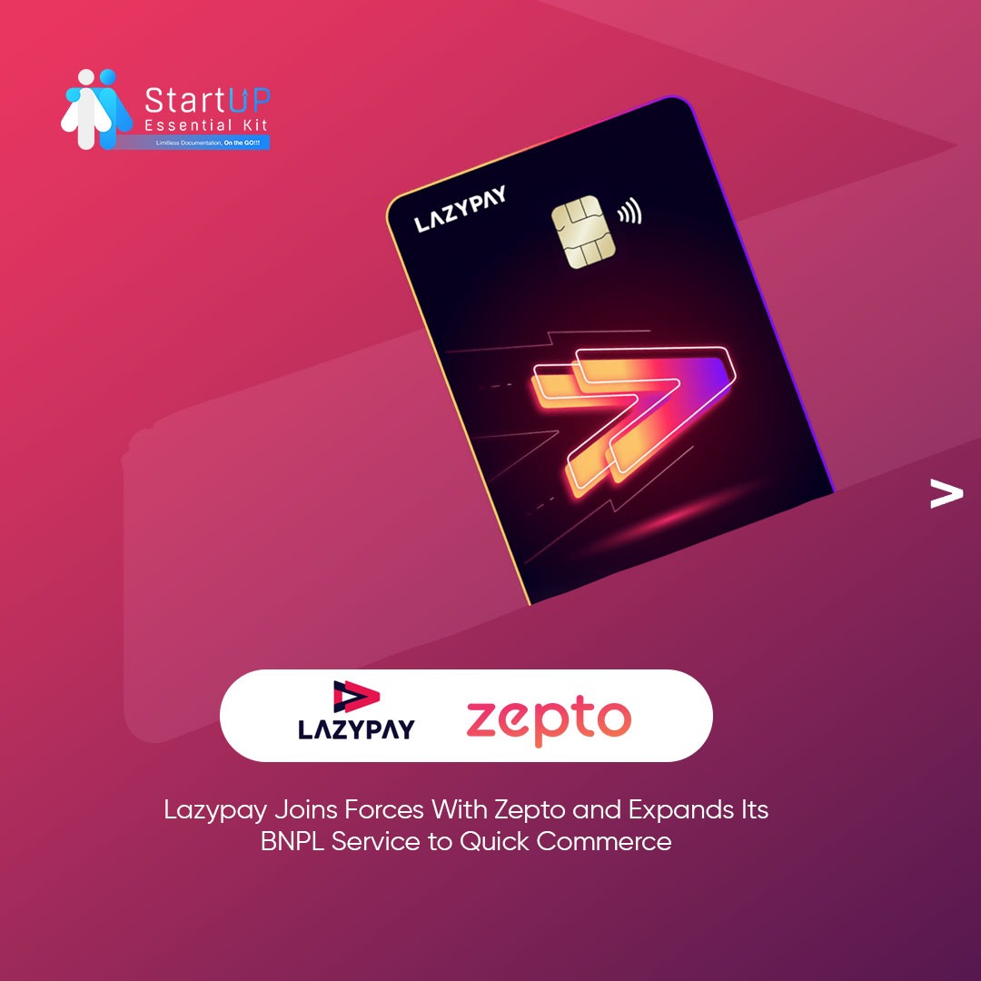 startuphrkit's tweet photo. The 'Buy Now Pay Later' service of Lazypay flourishes as they join forces with Zepto...
 #lazypay #BuyNowPayLater  #paymentmethod #payment #lazypaywallet #paylater #creditlimit #startupessentialkit https://t.co/T5cslmJyCm