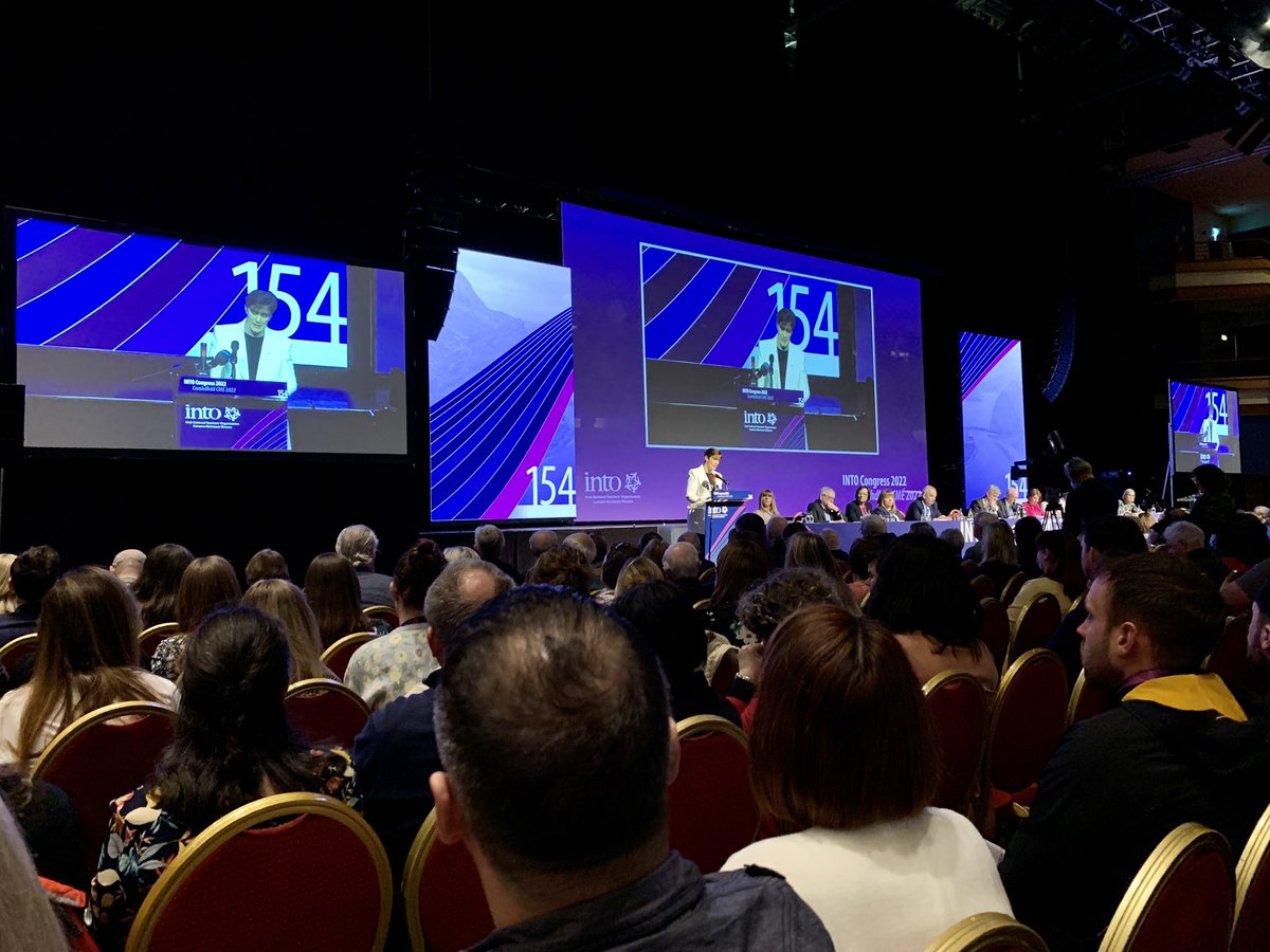 Listening to the address of Minister for Education <a href="/NormaFoleyTD1/">Norma Foley T.D</a> at the <a href="/INTOnews/">INTO (Irish National Teachers' Organisation)</a> Congress. #INTOCongress2022