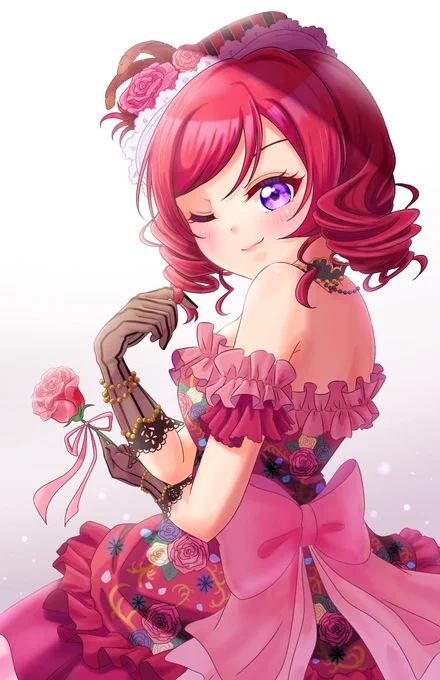 去年描いたまきちゃん
この衣装ほんと似合っていまきちゃん🌹
 #西木野真姫生誕祭2022 