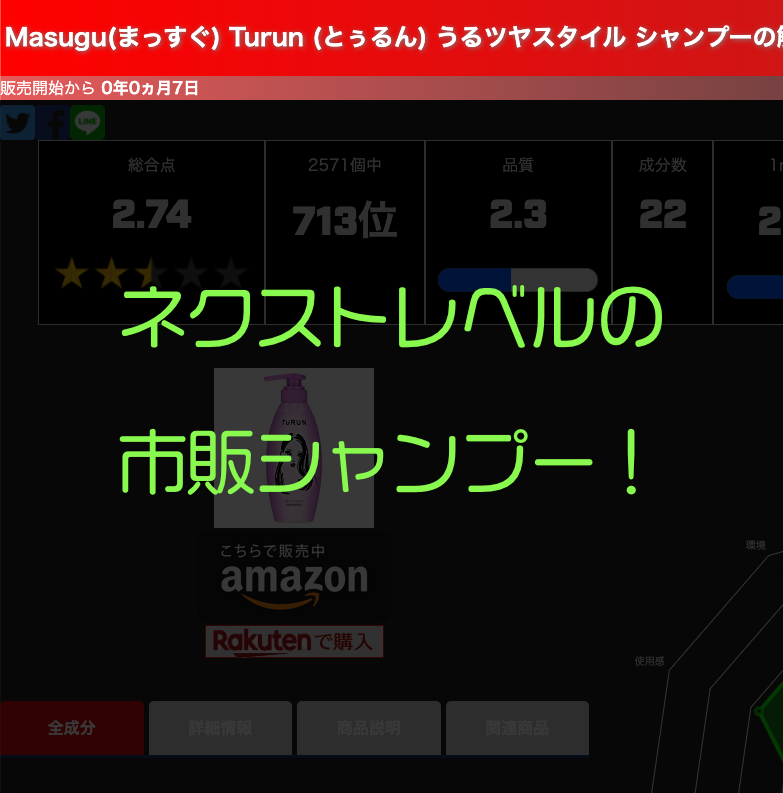 KaisekiSTAFF's tweet photo. ネクストレベルの市販シャンプー!?
【新着】Masugu(まっすぐ) Turun (とぅるん) うるツヤスタイル シャンプーの解析結果 | シャンプー解析ドットコム https://t.co/EhtqBomNcD
#シャンプー #シャンプー解析ドットコム #美容垢 #ヘアケア #スキンケア #コスメ #haircare #masugu https://t.co/tUFvxPU2Y0