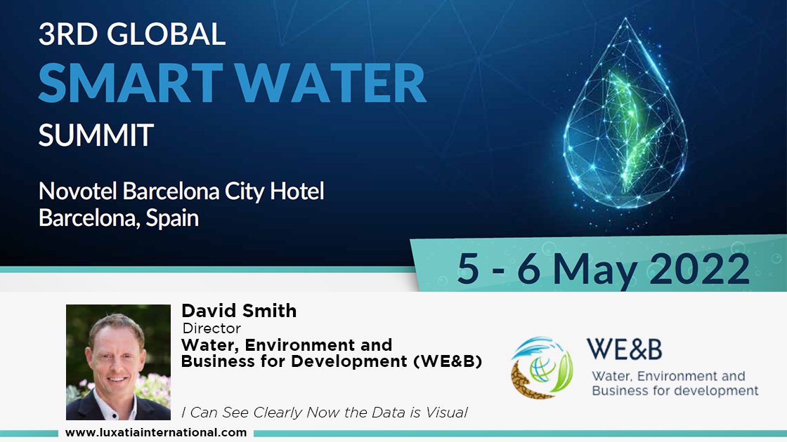 📣 Speaker Announcement: <a href="/Dawieis/">David Smith</a> (@WEandB) will be a keynote speaker for the 3rd Global #SmartWater Summit! Join industry experts to discuss the visualization of data for different stakeholders in the water sector. Tickets 👉🏽 bit.ly/3rd_Smart_Water #WaterSummit2022 #WaterSummit