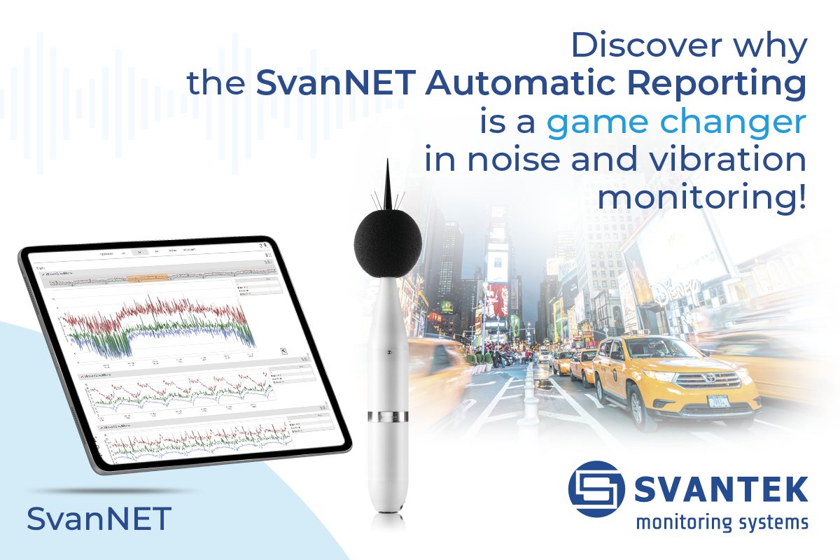 _Svantek's tweet image. 🆕Introducing the brand new Automatic Reporting feature in SvanNET. Helping save you even more time! 

Find out more about the functionality and what it could mean for you, visit: svantek.com/products/svann…

#SvanNET #noise #noisemonitoring #sound #cloudservice