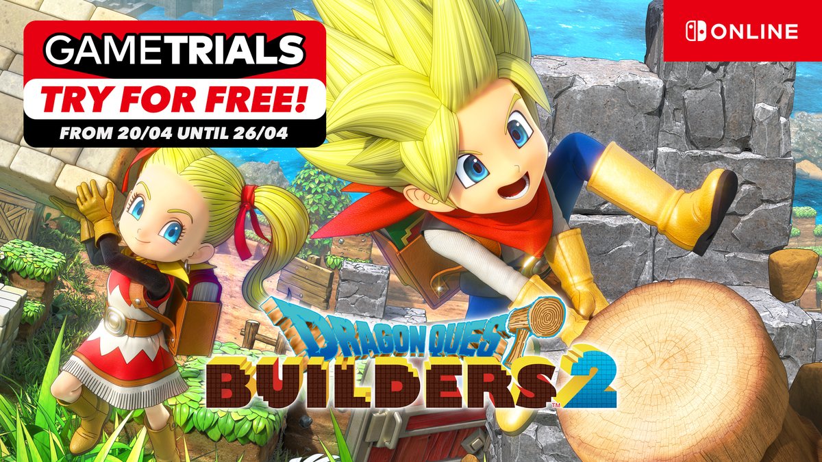 NintendoEurope's tweet image. Build your own world of adventure in the #DQBuilders2 Game Trial, exclusive to #NintendoSwitchOnline members!

Download now so you&apos;re ready to begin your quest tomorrow: spkl.io/60184Rgvo